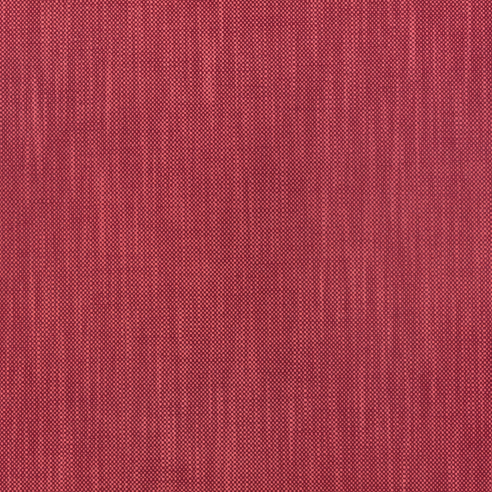 Deep ruby-red woven swatch with tiny check texture and subtle vertical tonal bands