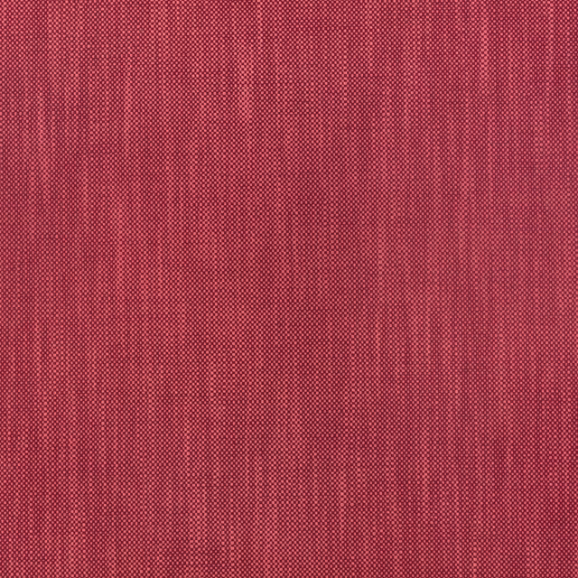 Deep ruby-red woven swatch with tiny check texture and subtle vertical tonal bands