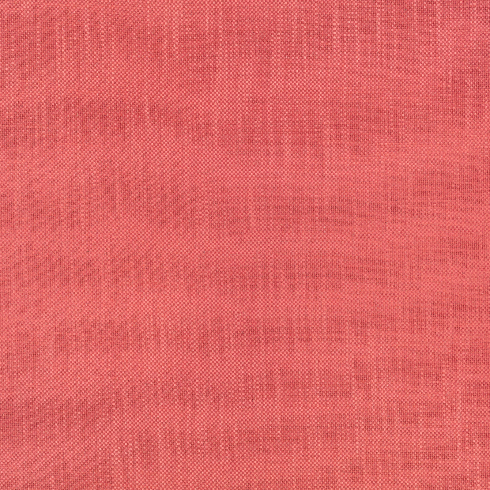 Soft coral-red woven fabric with fine vertical striations and a tiny checked texture