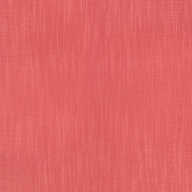 Soft coral-red woven fabric with fine vertical striations and a tiny checked texture