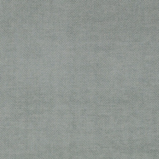 Muted blue-grey green woven fabric with fine vertical chevron texture