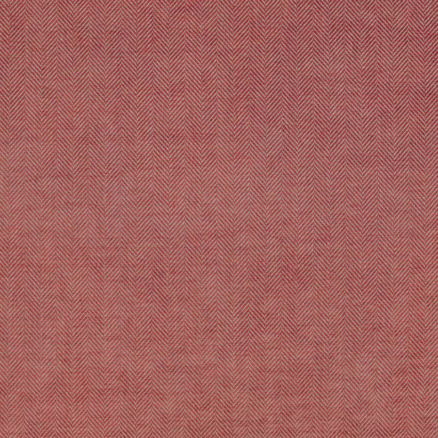 Muted terracotta-red woven fabric with fine vertical chevron texture