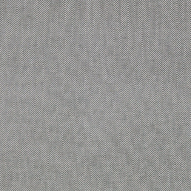 Cool stone-grey fabric with a fine vertical herringbone weave and subtle texture