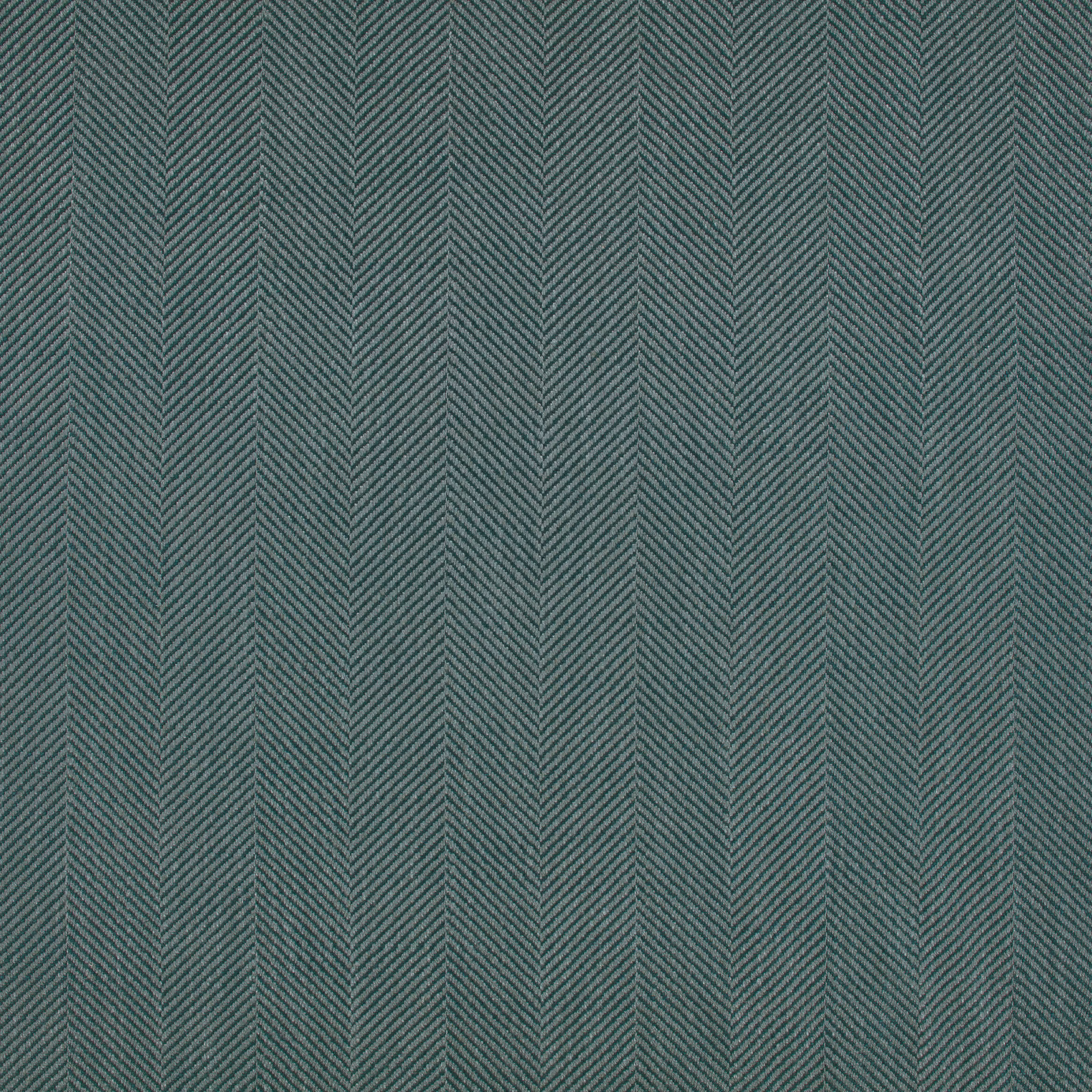 Muted Adriatic teal fabric with fine vertical herringbone weave and soft textural depth