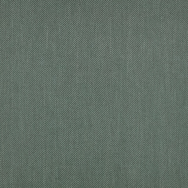 Cool blue-green swatch with fine vertical herringbone columns and dense woven texture