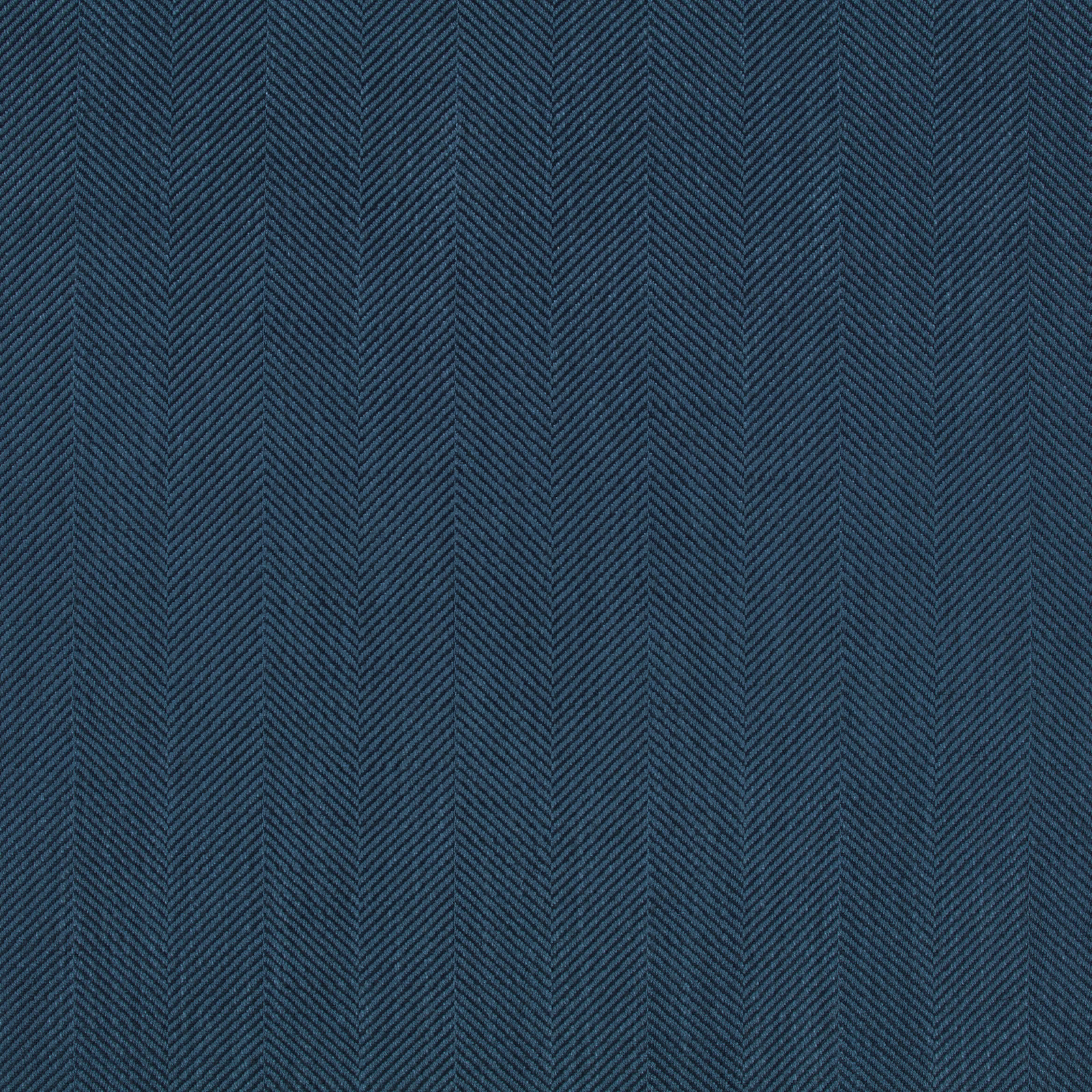 Deep petrol blue woven fabric with fine vertical herringbone columns and subtle tonal texture