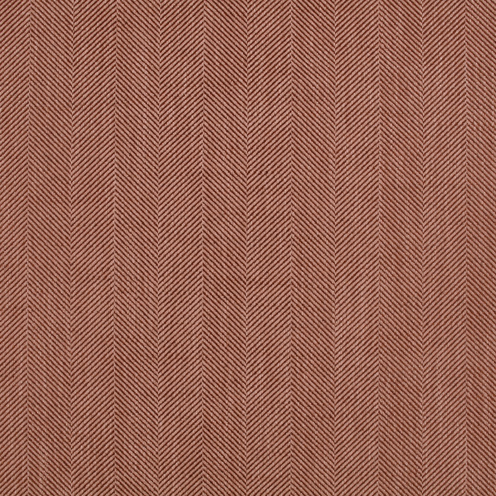 Muted terracotta fabric with fine vertical herringbone columns and softly ribbed woven texture