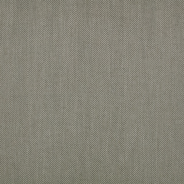 Grey taupe woven fabric with fine vertical herringbone columns and subtle tonal texture