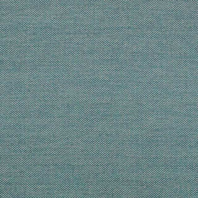 Muted Amazonite teal fabric with fine pale herringbone weave and softly variegated texture