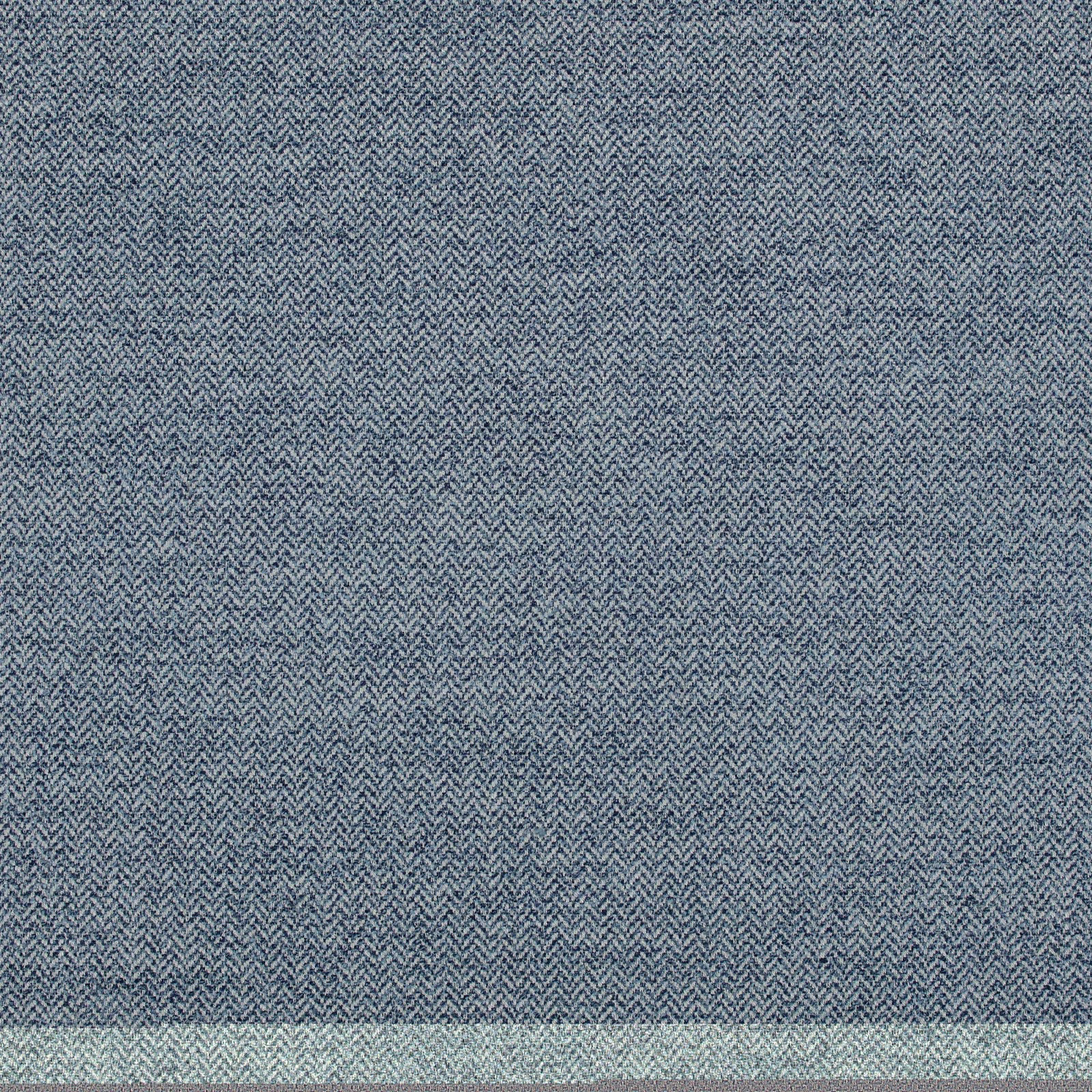 Muted blue-grey Kitley textile showing a fine, dense herringbone weave