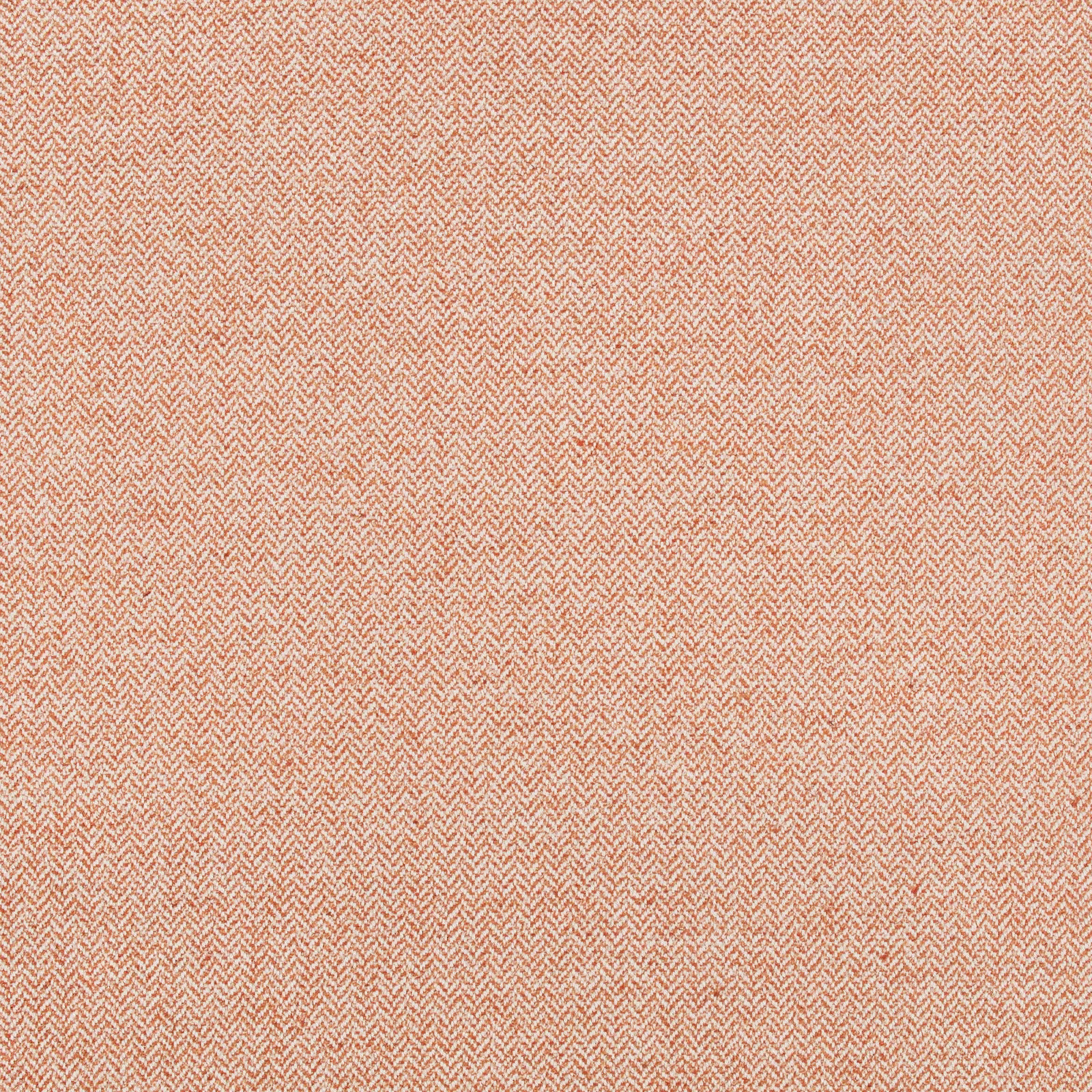 Warm mango orange fabric with a fine cream herringbone weave and textured surface