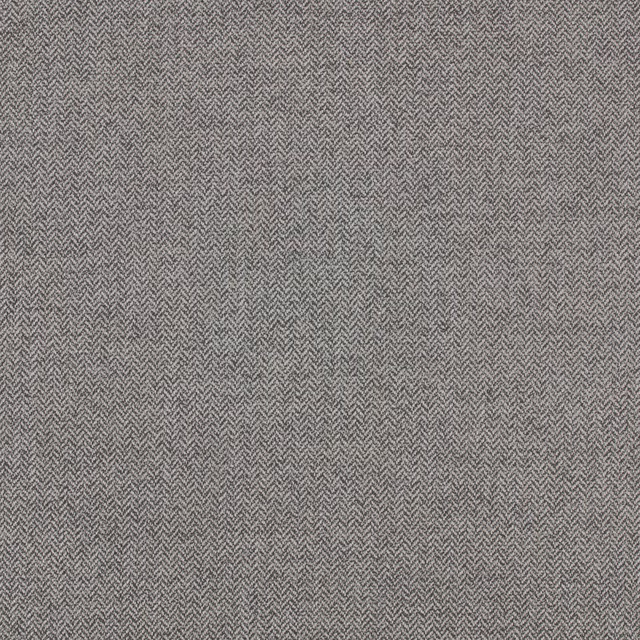 Warm stone-grey fabric with a finely textured small-scale herringbone weave