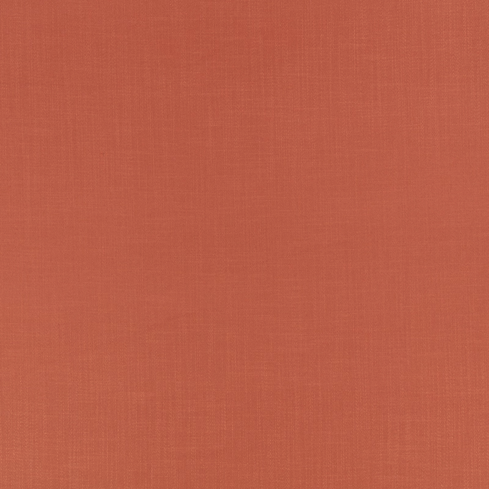 Warm terracotta plain-weave textile with subtle coral variation and fine crosshatch texture