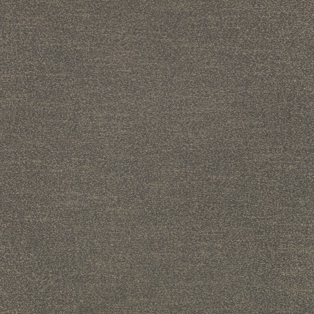 Close-up of mottled taupe-grey woven textile with fine charcoal and brown flecks