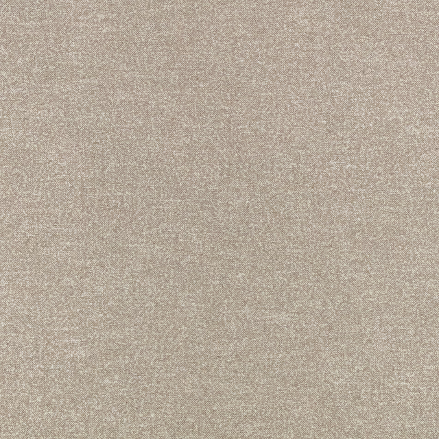 Close-up of warm taupe marl fabric with a fine, mottled woven surface