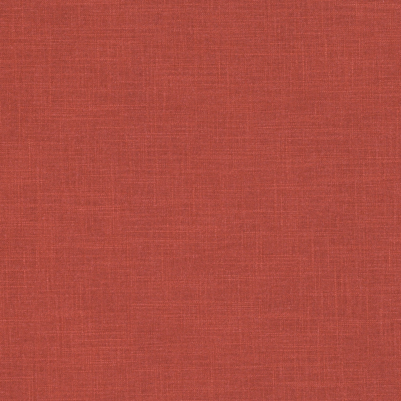 Warm terracotta-red Leoni fabric with a fine, softly crosshatched woven surface