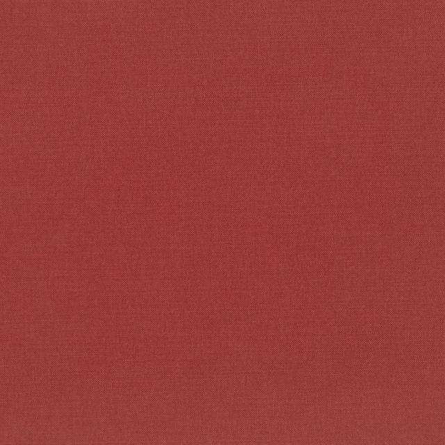 Muted terracotta-red Linara fabric with a fine, even plain weave texture