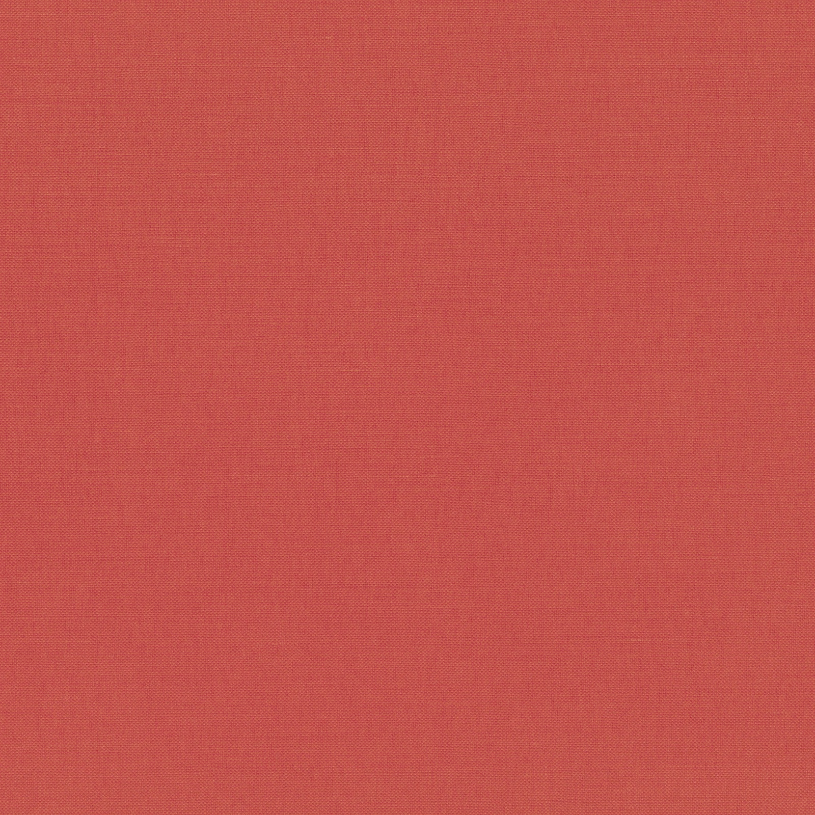 Warm coral-red Linara fabric showing a fine, subtly textured plain weave