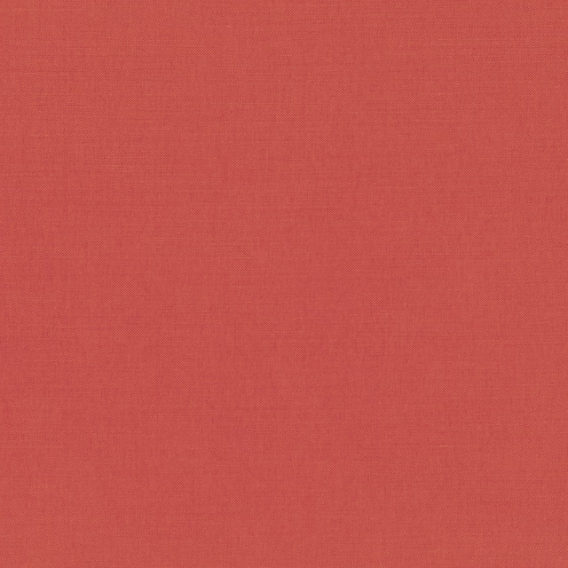 Warm coral-red Linara fabric showing a fine, subtly textured plain weave