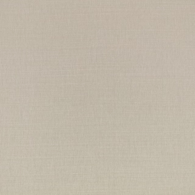Close-up of Linara Heron’s soft greige plain weave with subtle slub texture