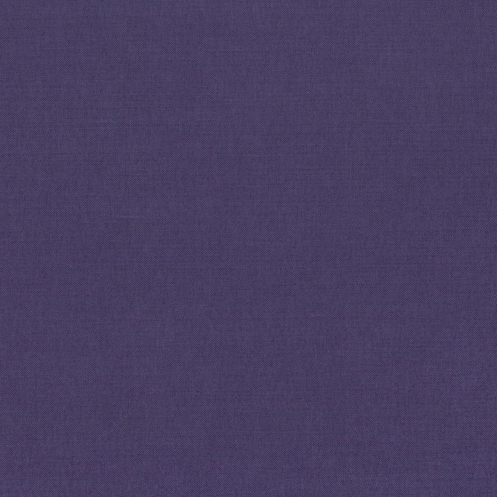 Close-up of plain woven fabric in deep muted iris purple with fine texture