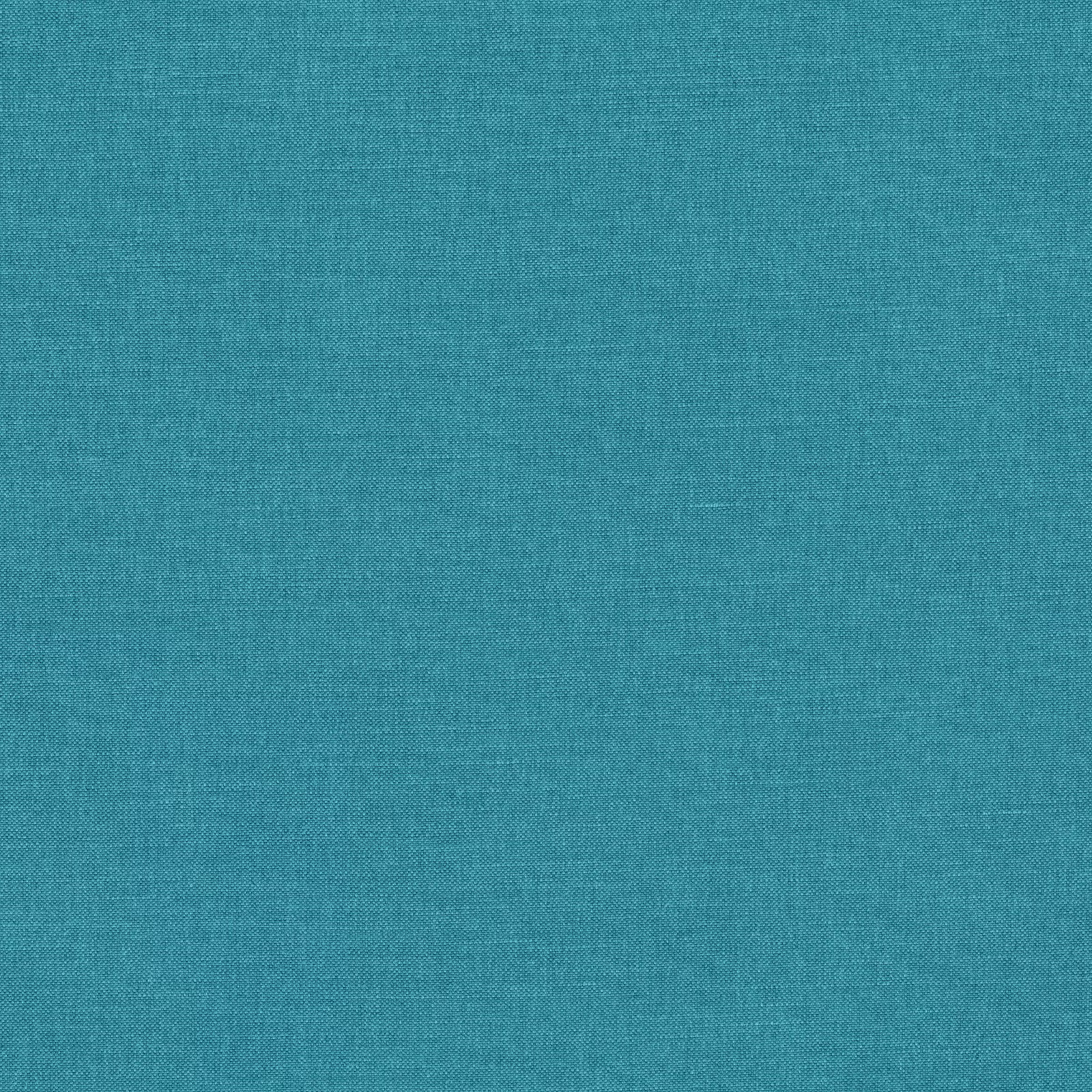 Close-up of cool kingfisher teal fabric with a fine plain woven texture