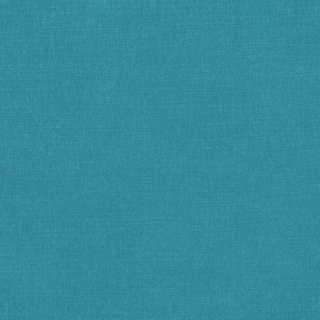 Close-up of cool kingfisher teal fabric with a fine plain woven texture