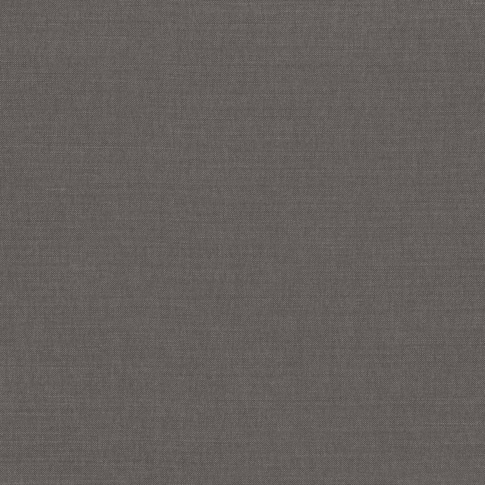 Close-up of warm charcoal-grey plain weave with fine, subtly varied woven texture