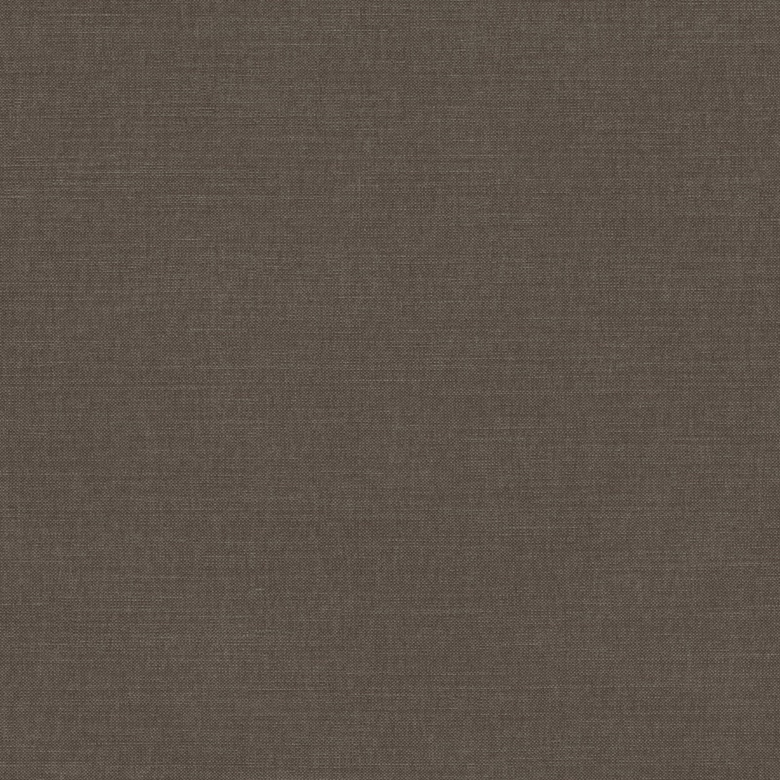 Close-up of deep taupe Peppercorn fabric showing a fine, even woven texture.