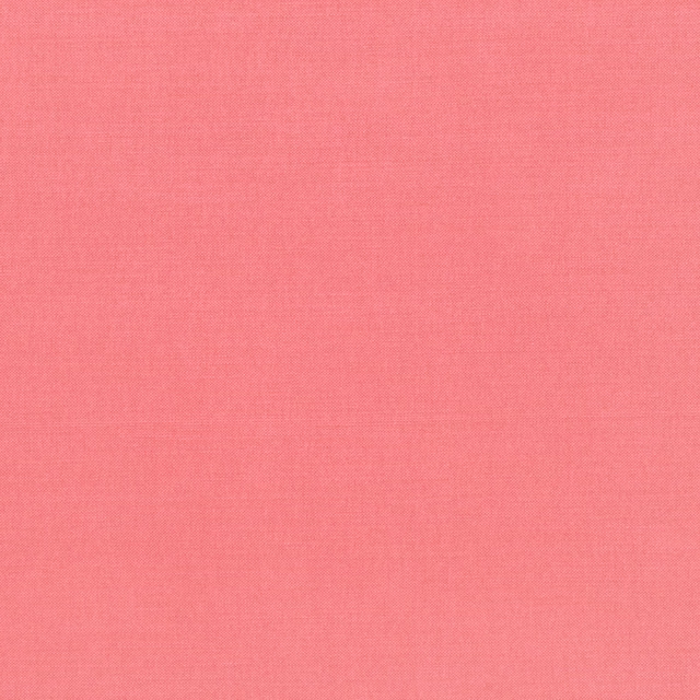 Warm coral-pink plain weave with a fine, softly textured surface
