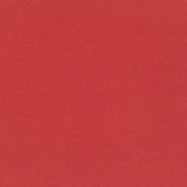 Warm postbox-red plain weave showing a fine, lightly crosshatched surface