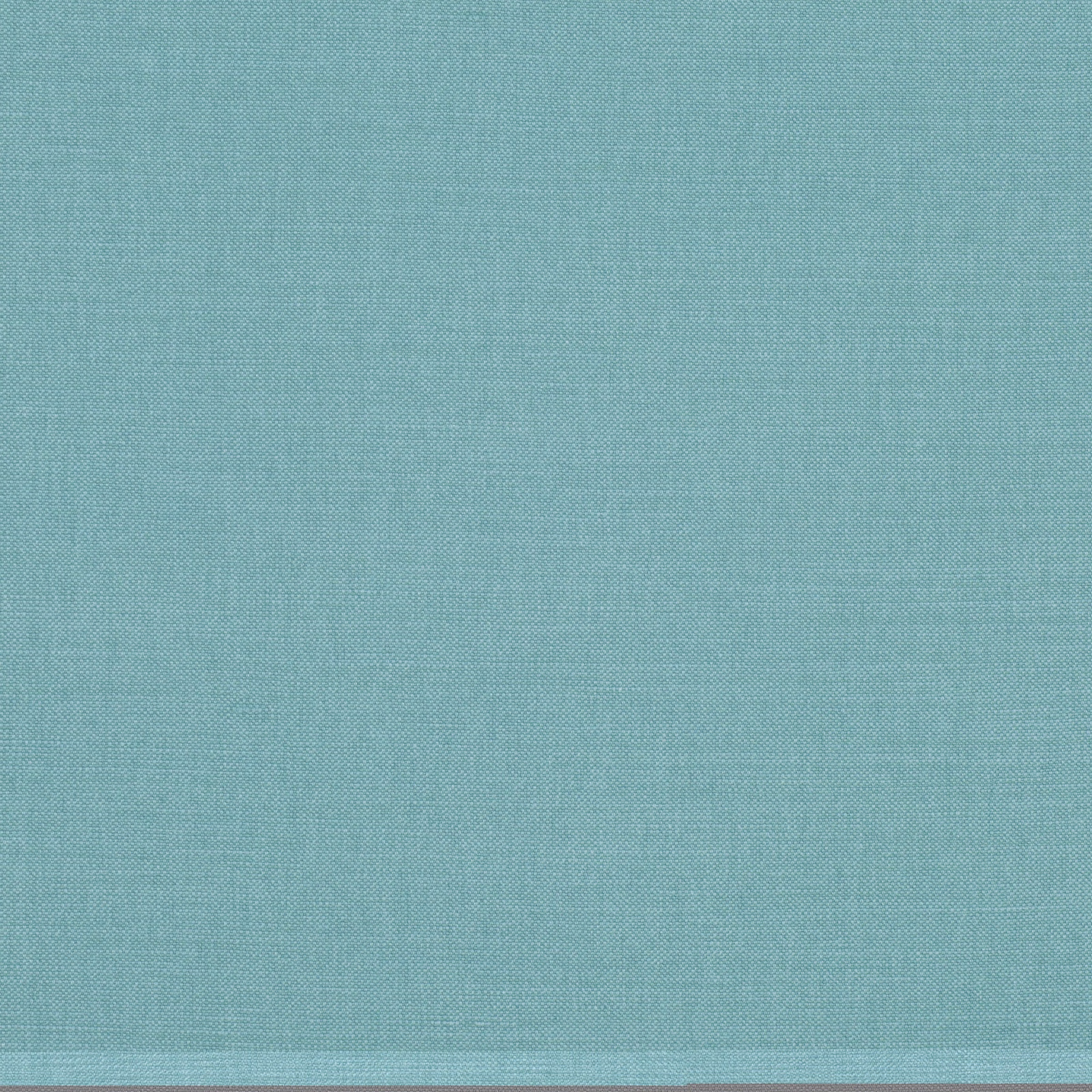 Close-up of muted aqua-teal Linara fabric showing a fine, even plain weave