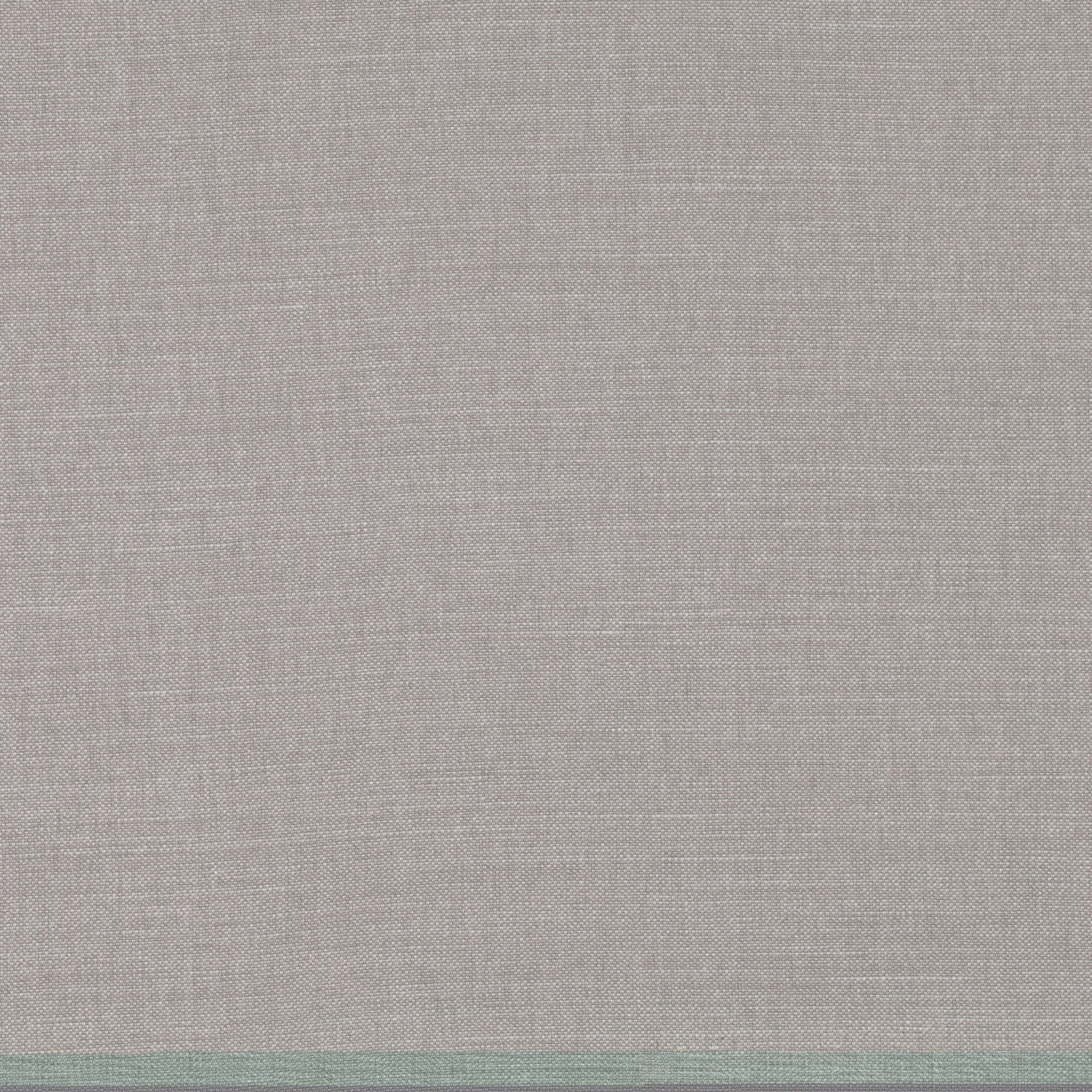 Close view of Sandpiper’s fine stone-grey weave with a muted sage-green lower stripe