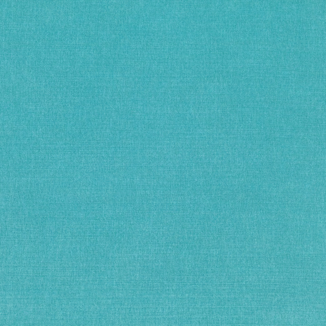 Close-up of cool turquoise teal fabric with a fine, softly varied weave