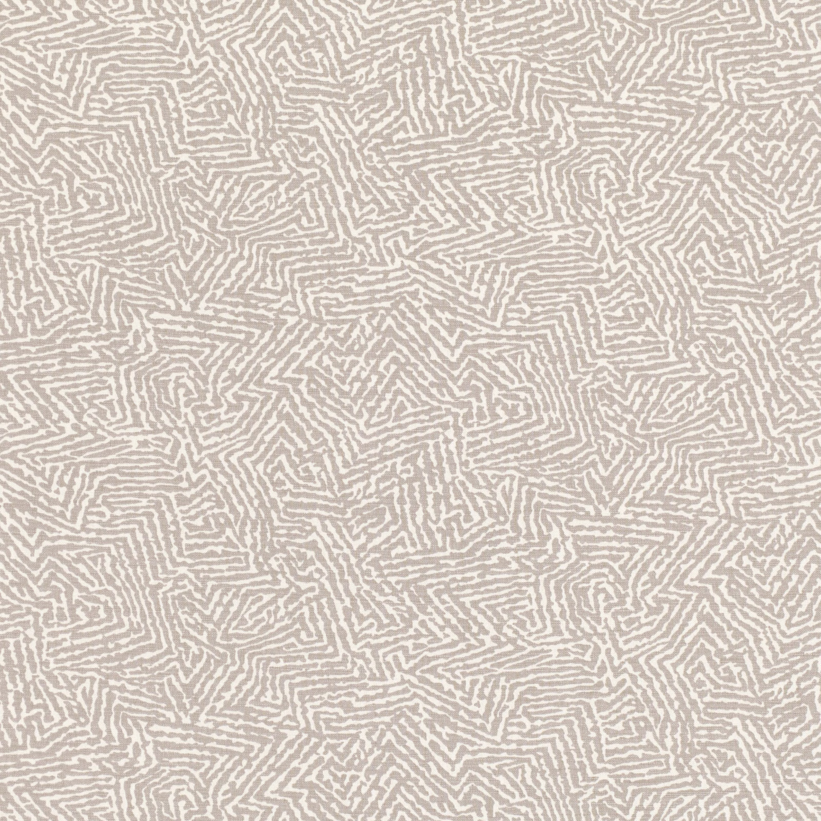 Pale greige Kaiko Stone fabric with fine cream maze-like lines across the surface
