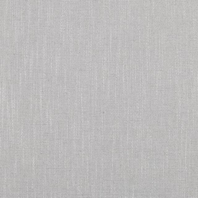 Close-up of pale cool-grey Milani fabric with fine grid weave and subtle vertical striations