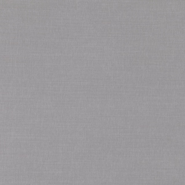 Cool pewter-grey fabric with a quiet, fine crosshatched woven texture