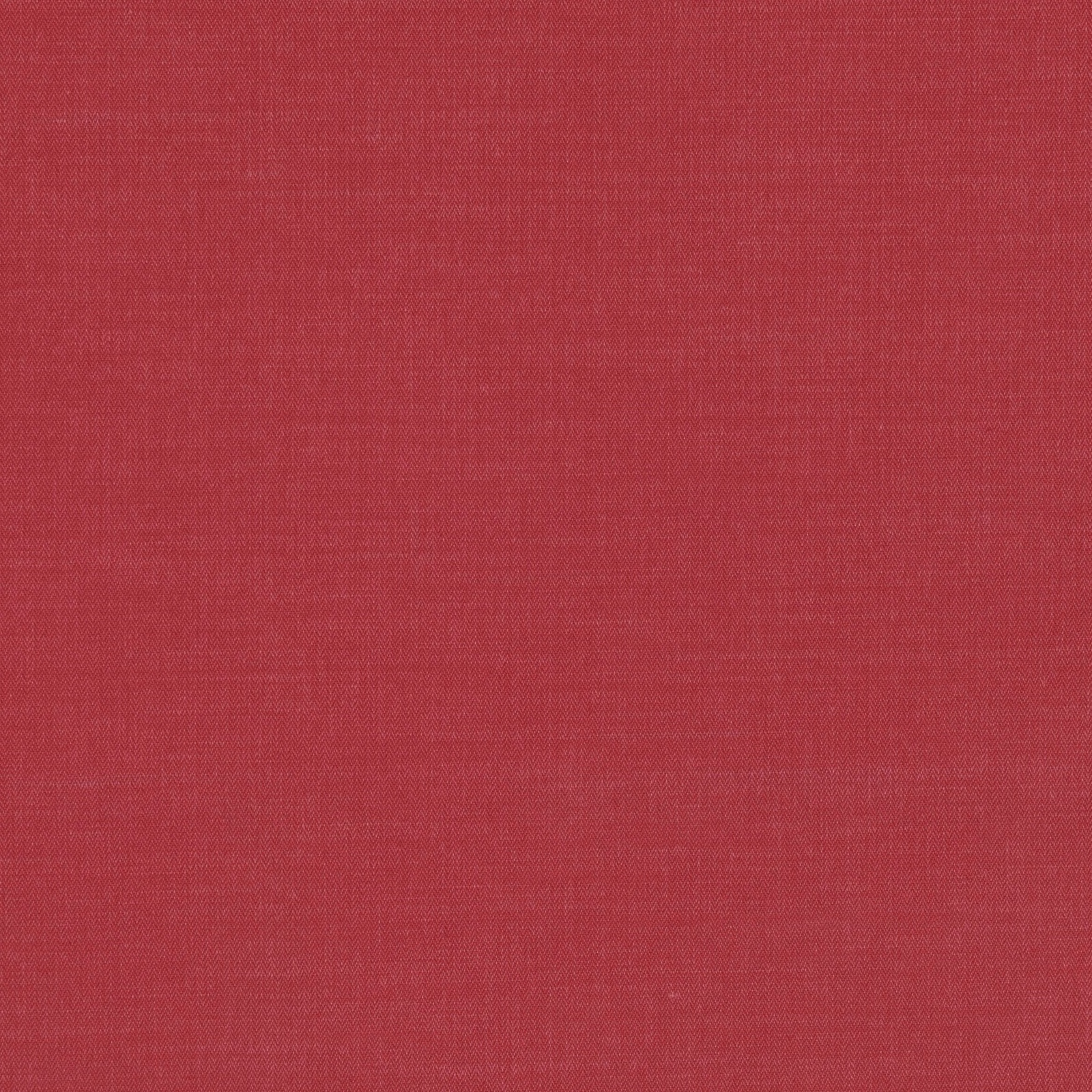 Close-up of raspberry-red Miro fabric showing a fine, subtly tonal plain weave