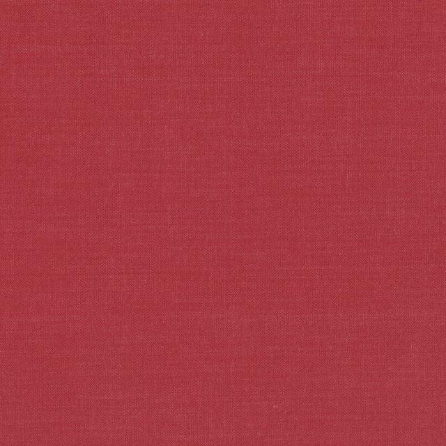 Close-up of raspberry-red Miro fabric showing a fine, subtly tonal plain weave