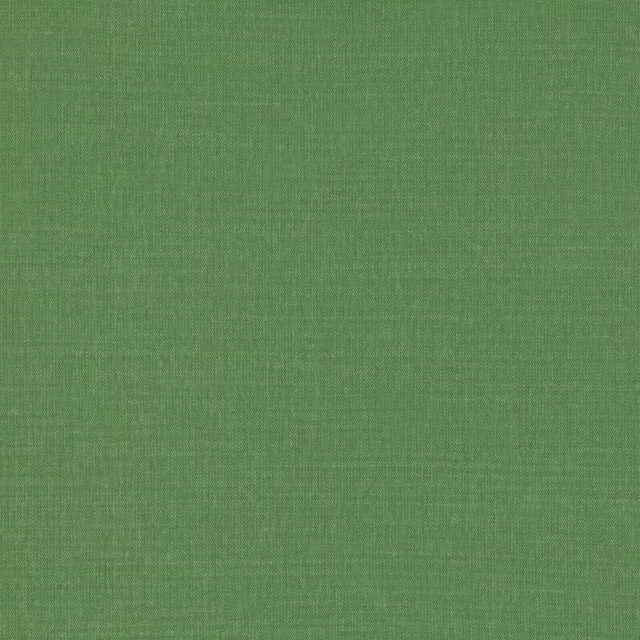 Close-up of muted thyme-green fabric with a fine crosshatch weave