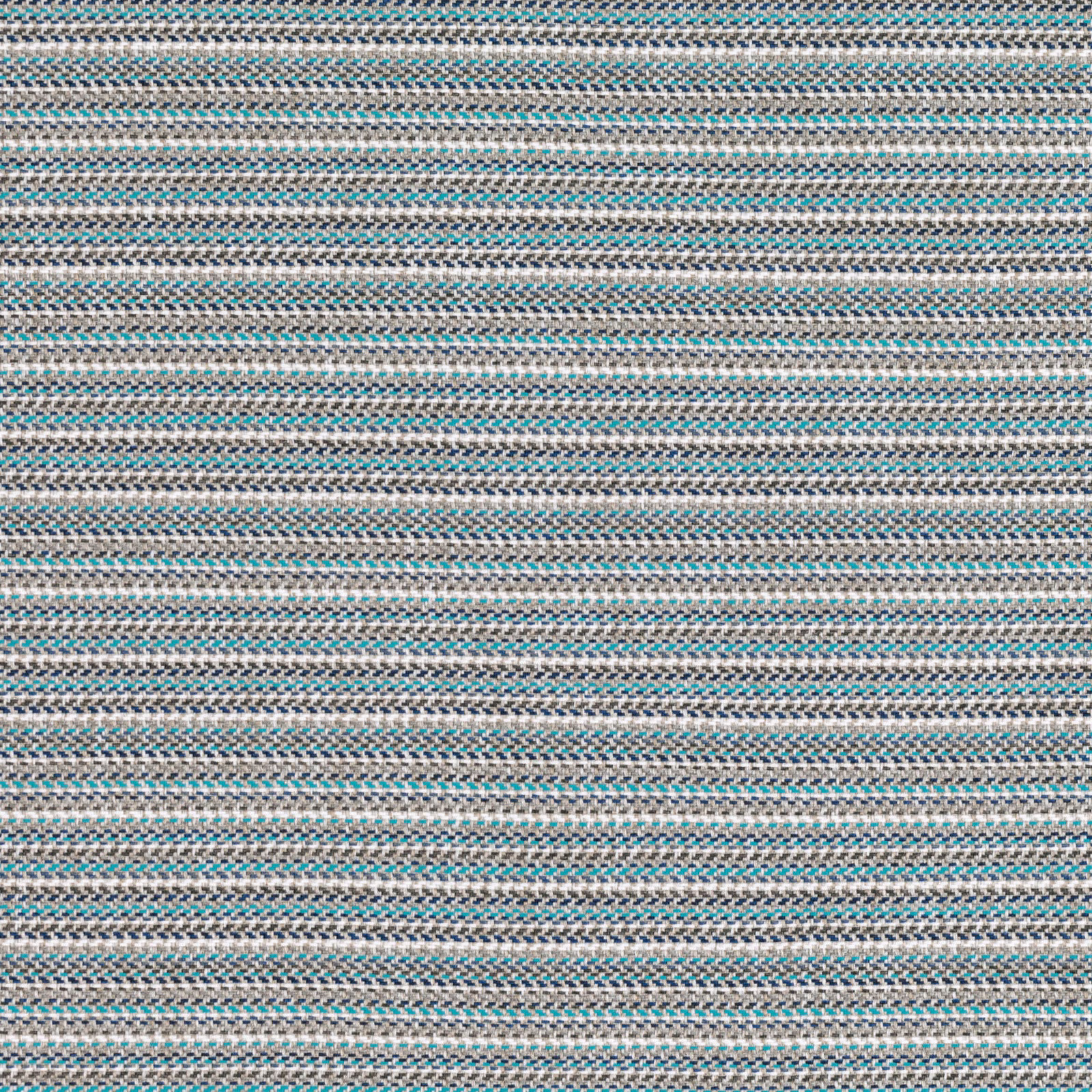 Indigo, turquoise and pale threads forming a fine horizontal textured weave