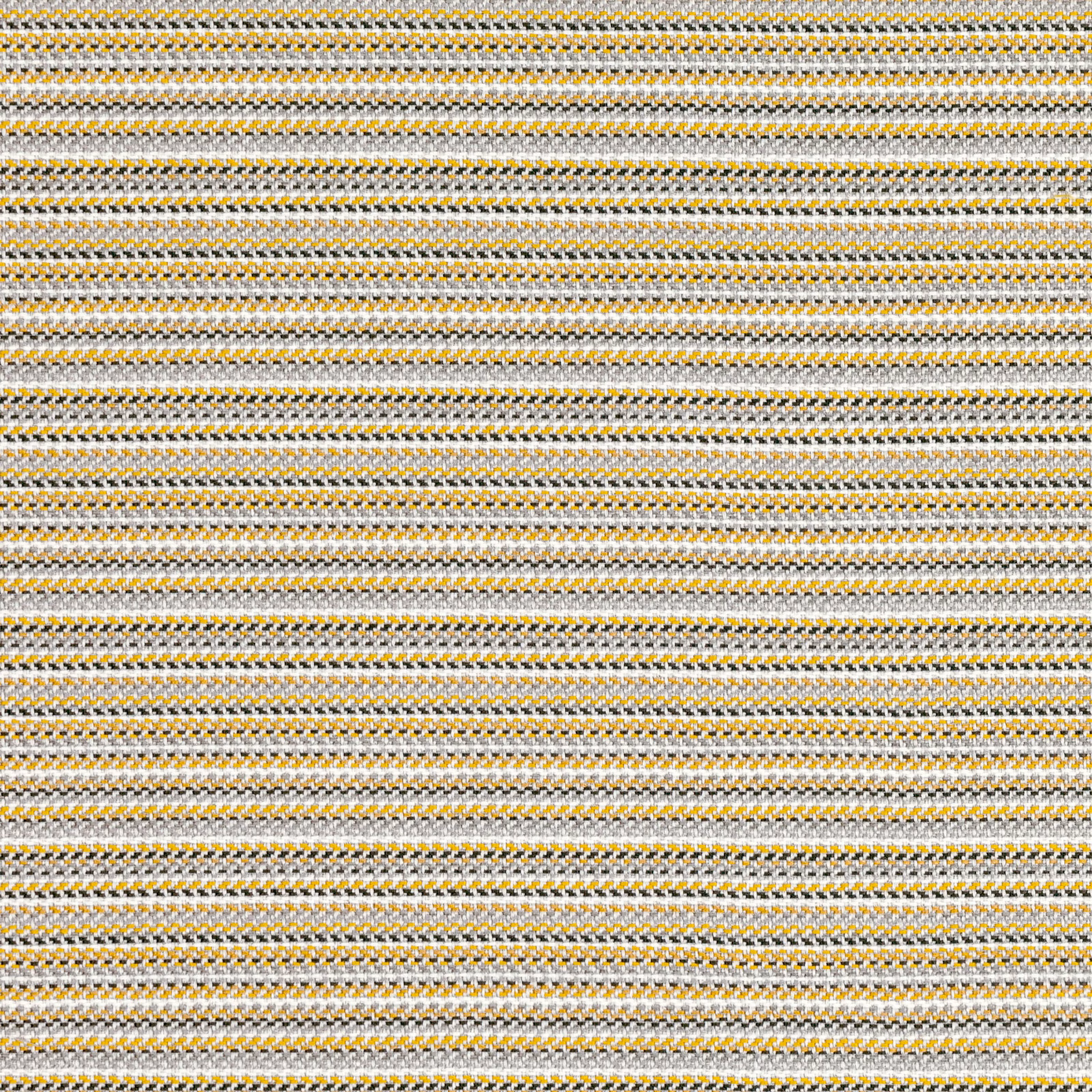 Ivory textile with fine maize-yellow and grey horizontal woven rows