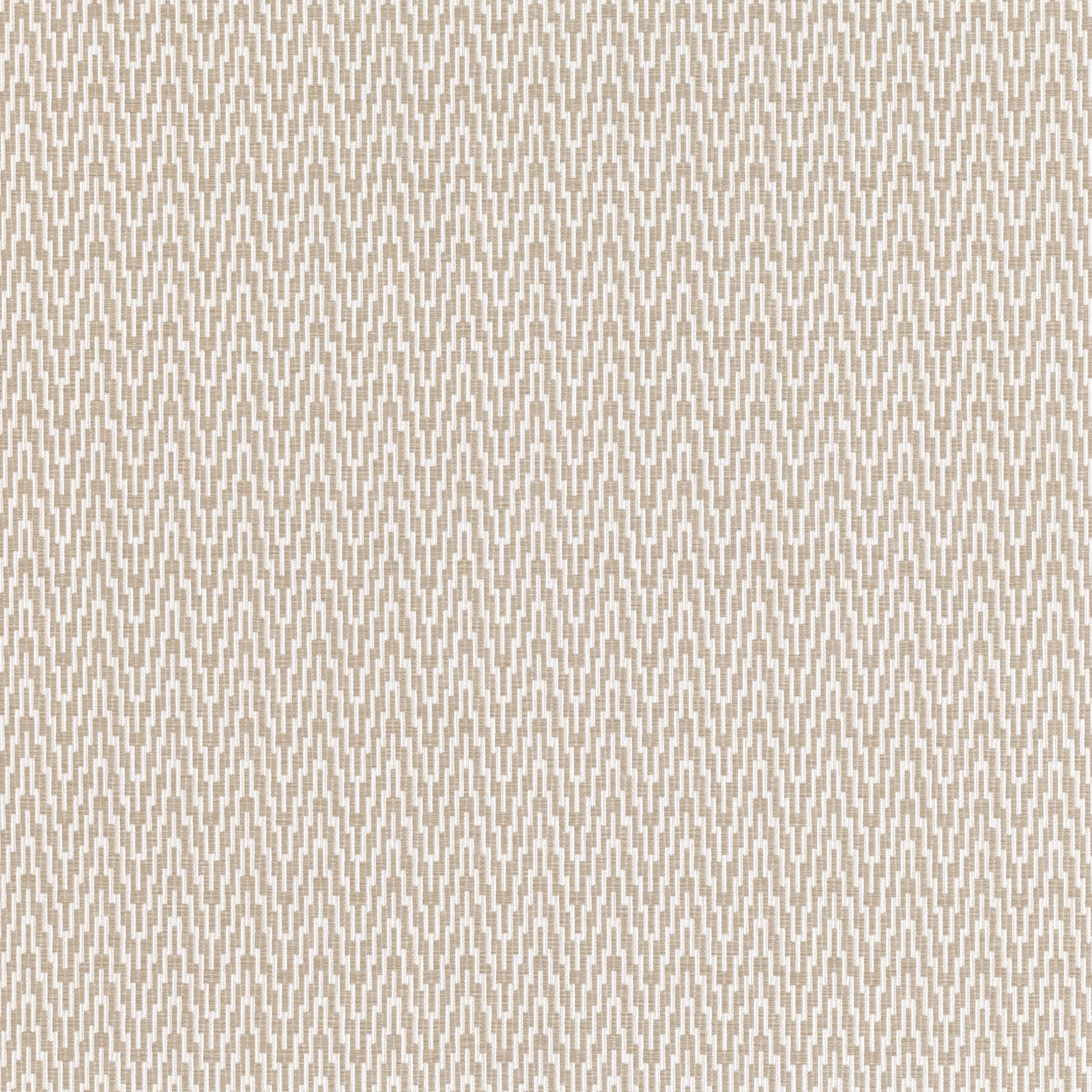 Warm oat beige fabric with a small cream broken-chevron woven texture