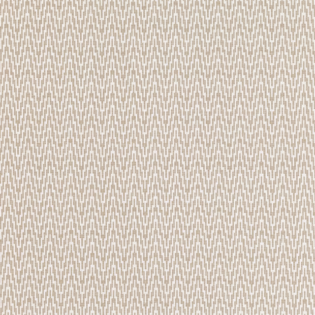 Warm oat beige fabric with a small cream broken-chevron woven texture