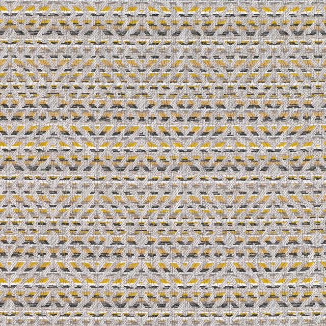 Close-up of cream, grey and black woven bands with maize geometric flecks