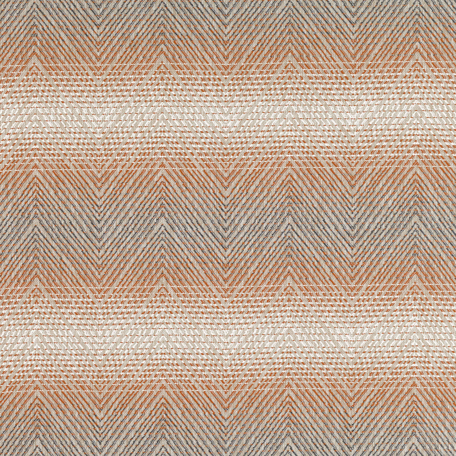 Muted henna and grey chevron weave with cream horizontal bands