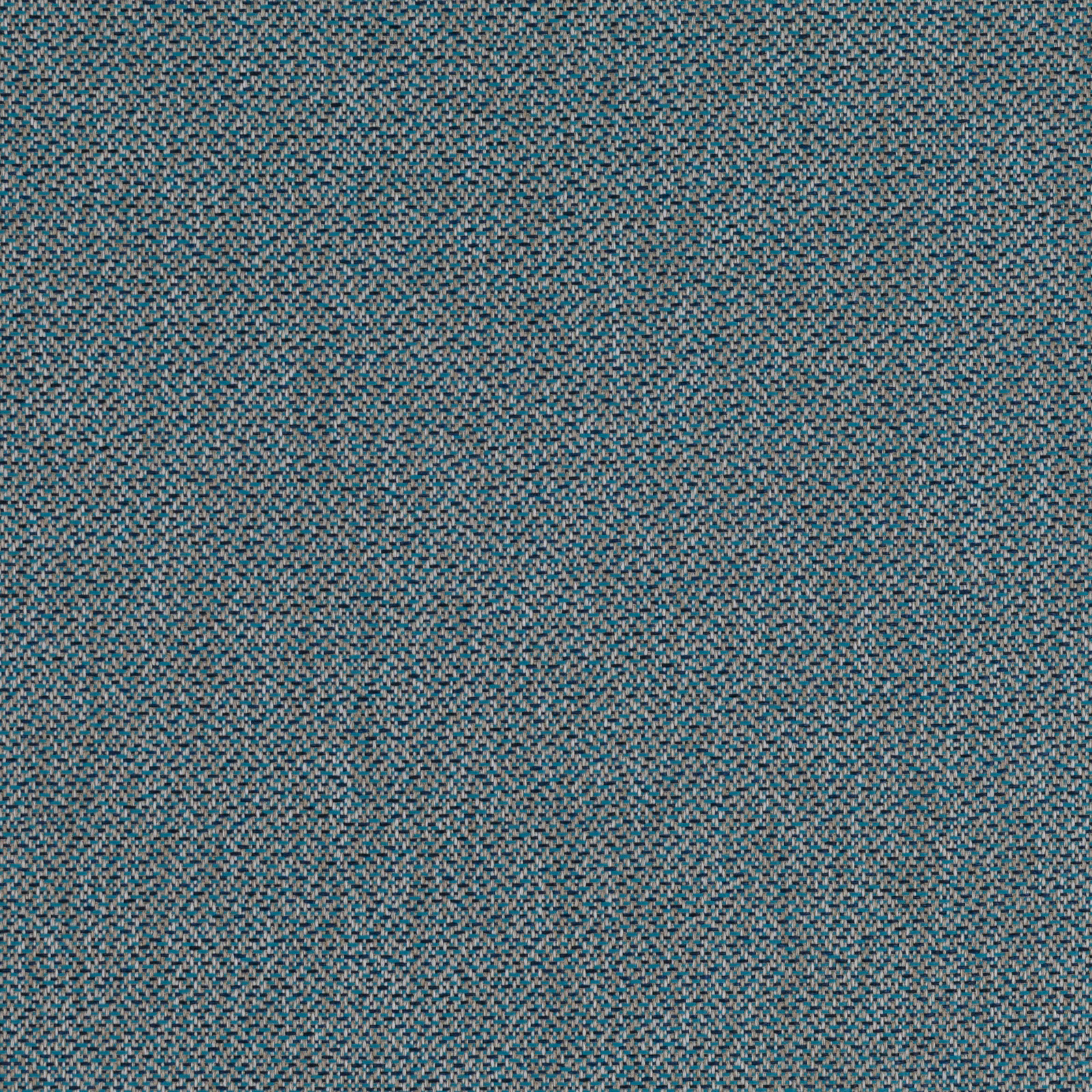 Fine flecked peacock teal textile with blue-grey and taupe woven texture