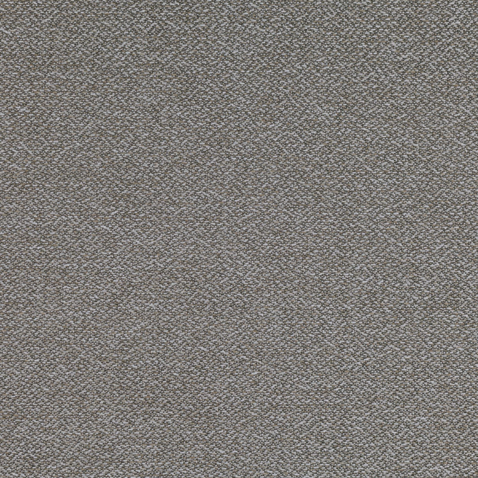 Close-up of mottled taupe-grey woven fabric with fine sand and charcoal flecks