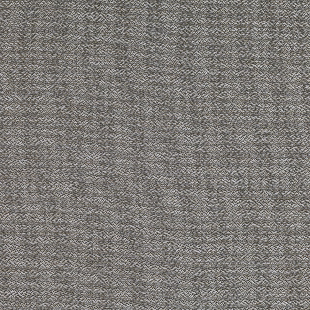Close-up of mottled taupe-grey woven fabric with fine sand and charcoal flecks