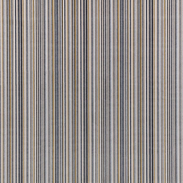 Warm fudge, cream and charcoal pinstripes with a subtly ribbed woven surface
